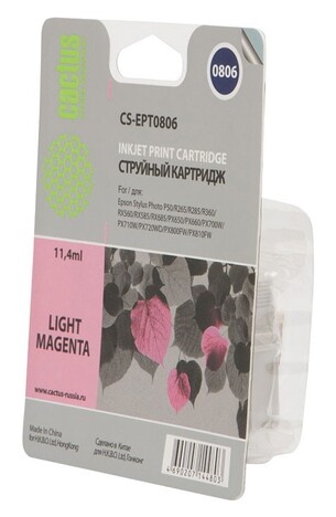 Картридж светло-пурпурный Cactus CS-EPT0806