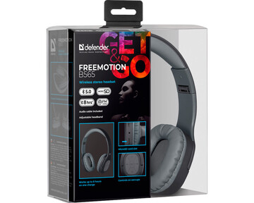 Bluetooth-гарнитура Defender FreeMotion B565, цвет серый/черный