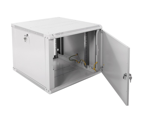 

Шкаф коммутационный ЦМО ШРН-Э-9.500.1 9U 600x520мм пер.дв.стал.лист несъемн.бок.пан. серый