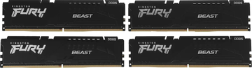 Оперативная память Kingston FURY Beast Black XMP 128GB DDR5 5200MHz, KF552C40BBK4-128, RTL