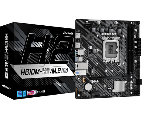 Материнская плата ASRock LGA 1700 Intel H610 H610M-H2/M.2 D5