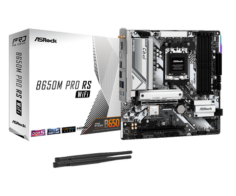 Материнская плата ASRock AM5 AMD B650 B650M PRO RS WIFI