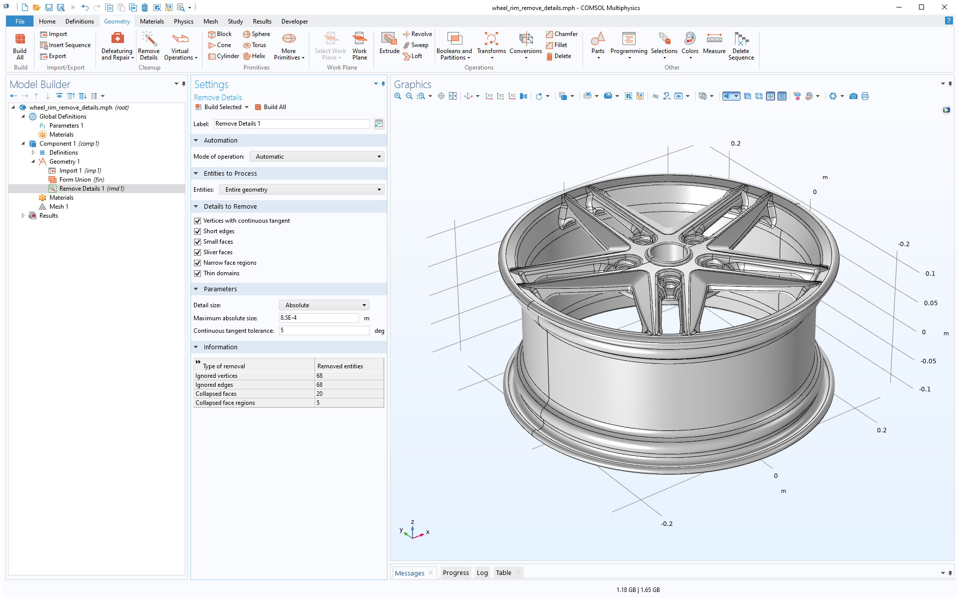 Модуль «LiveLink™ for PTC® Creo® Parametric™» для программы COMSOL Multiphysics®
