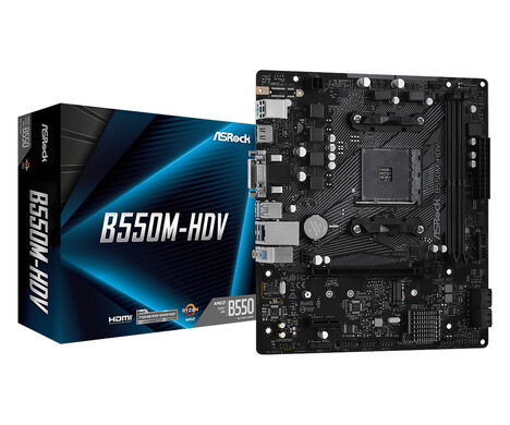 Материнская плата ASRock AM4 AMD B550 B550M-HDV