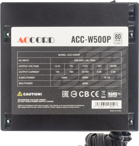 Блок питания Accord ACC-W500P