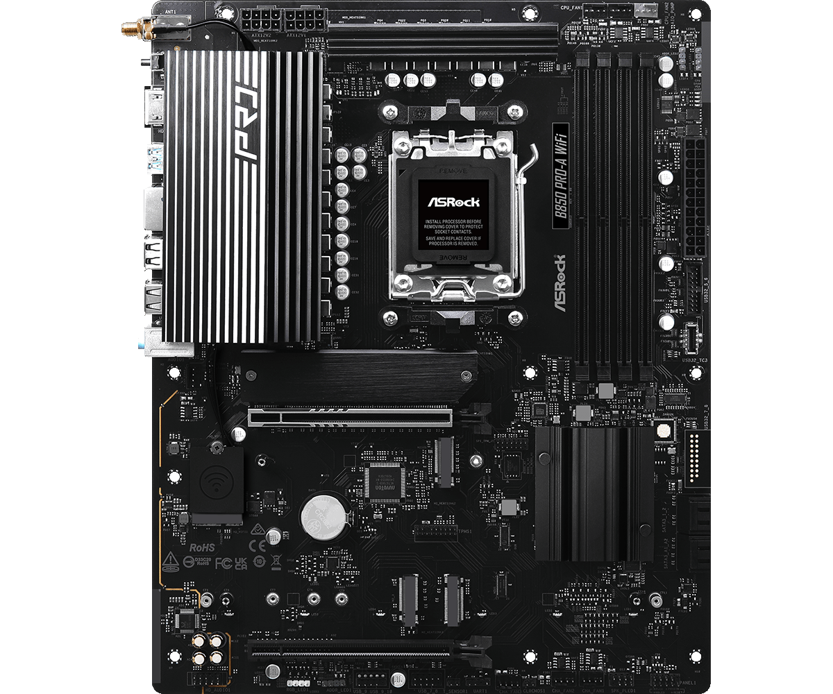 Материнская плата ASRock AM5 AMD B850 B850 PRO-A WIFI