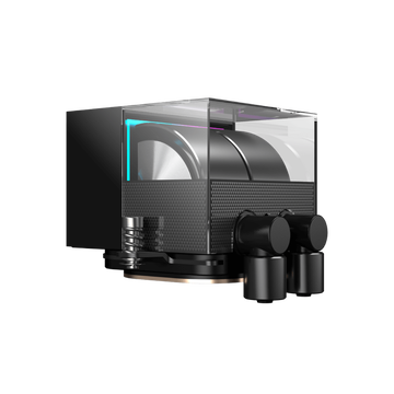 Система водяного охлаждения PcCooler DS360 BK Soc-AM5/AM4/1151/1200/1700 черный 4-pin Al LCD 300W Ret (DS360-BKNWXX-GL)