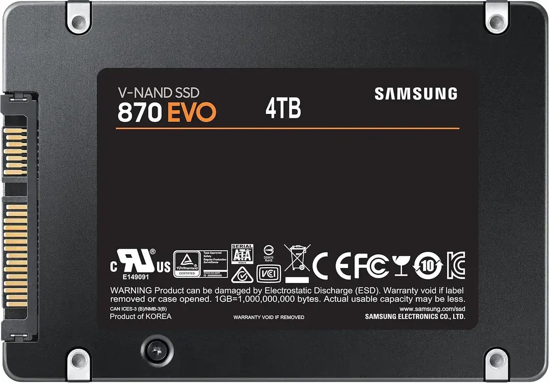Внутренний твердотельный накопитель Samsung 870 EVO 4TB