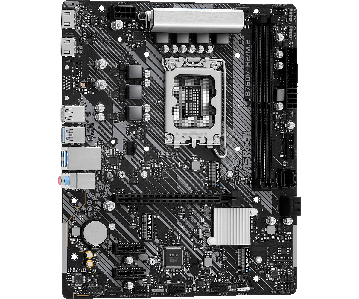Материнская плата ASRock LGA 1700 Intel B760 B760M-H2/M.2