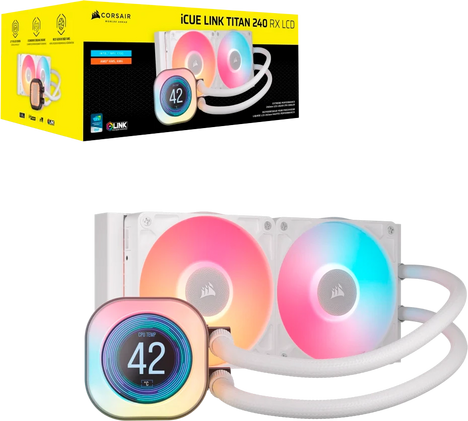 Кулер Процессорный Corsair Water Cooling System iCUE LINK TITAN 240 RX LCD