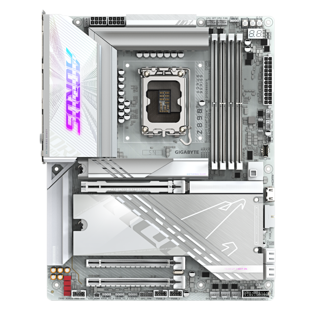 Материнская плата Gigabyte LGA1851 Intel Z890 Z890 AORUS PRO ICE