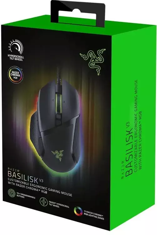 Мышь Razer Basilisk V3 RZ01-04000100-R3M1, цвет черный