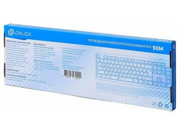 Клавиатура Oklick USB 90M HK-01, цвет черный