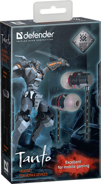 Гарнитура Defender Tanto черный+серый, цвет красный/черный