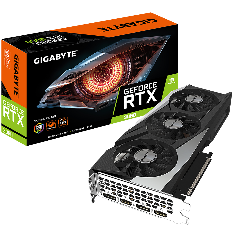 Видеокарта Gigabyte GeForce RTX 3060 12 ΓБ Retail