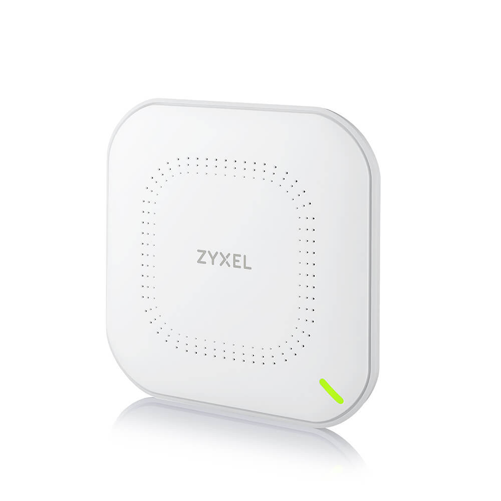Точка доступа/ Zyxel NebulaFlex NWA50AX Hybrid Access Point, WiFi 6, 802.11a / b / g / n / ac / ax (2.4 and 5 GHz), MU-MIMO, 2x2 antennas, up to 575 + 1200 Mbps, 1xLAN GE, PoE , without support for Captive portal and WPA-Enterprise, protection against 4G / 5G, PSU included