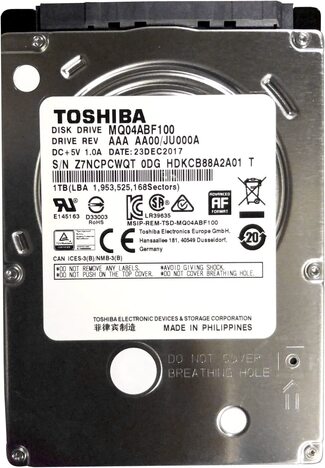 Жесткий диск  TOSHIBA 2.5 HDD  1TB 5.4K SATA3