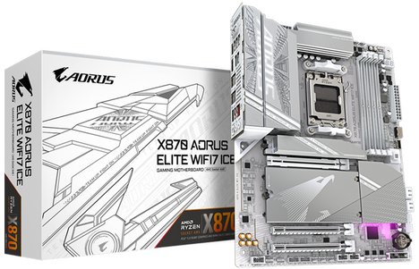Материнская плата Gigabyte AM5 AMD X870 X870 AORUS ELITE WF7 ICE