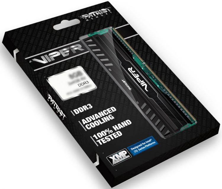 Оперативная память Patriot Desktop DDR3 1600МГц 8GB, PV38G160C0, RTL