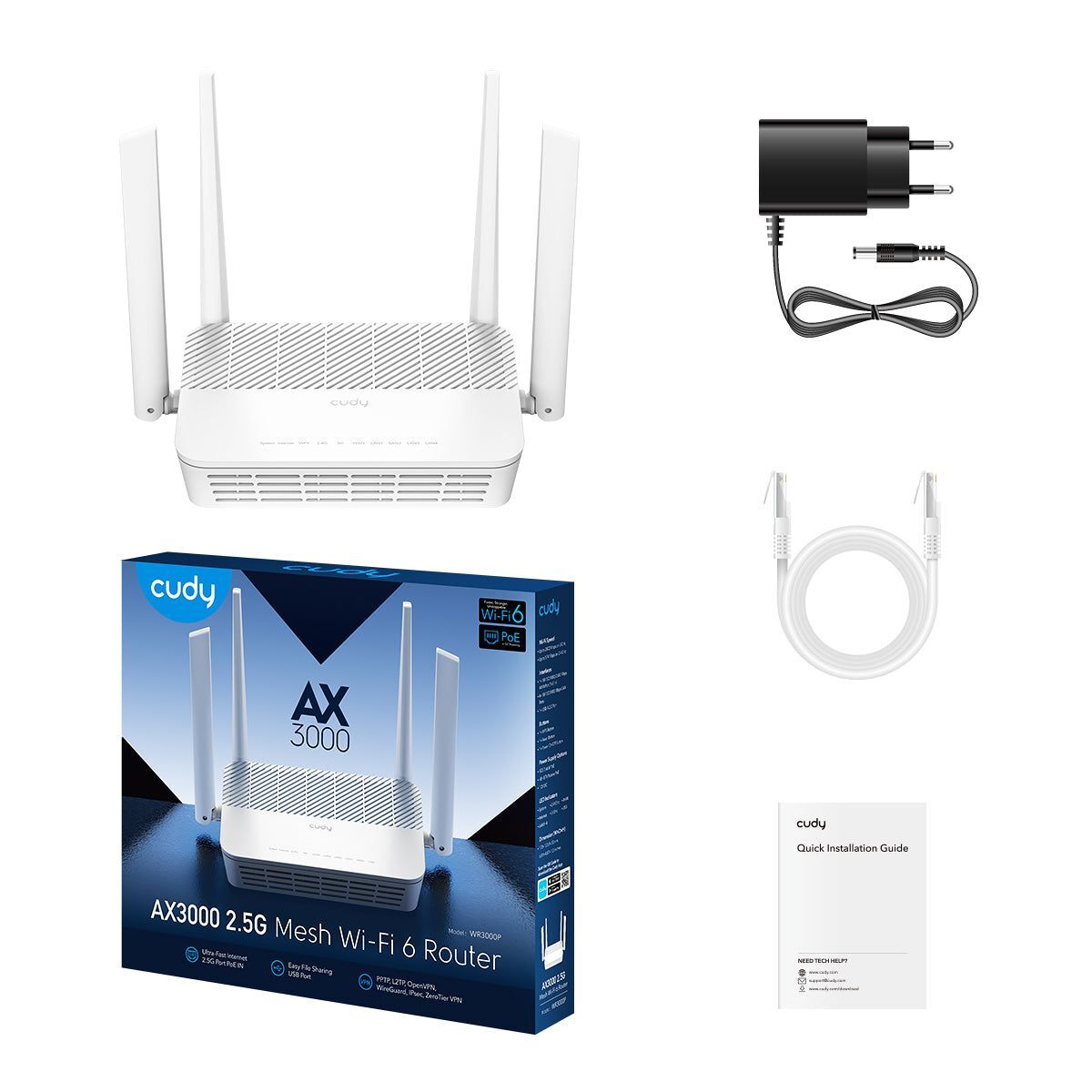 Wi-Fi роутер CUDY WR3000P