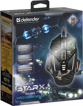 Мышь Defender sTarx GM-390L, цвет черный