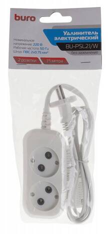 Сетевой фильтр Buro Сетевой удлинитель BU-PSL2.1/W