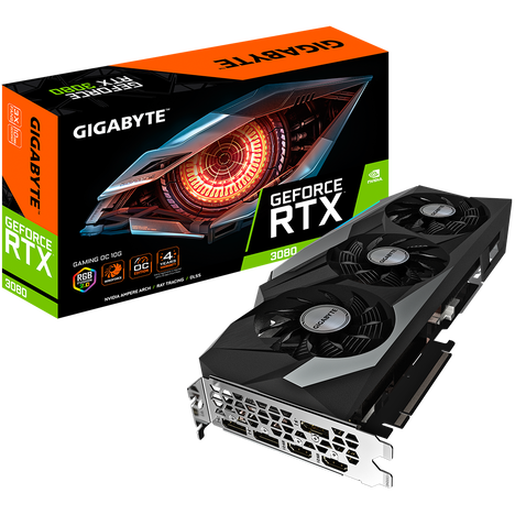 Видеокарта Gigabyte GeForce RTX 3080 10 ΓБ Retail LHR