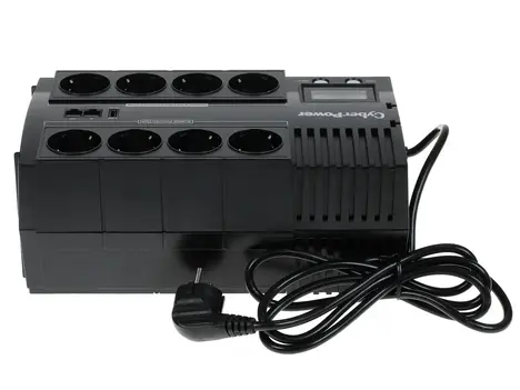Источник бесперебойного питания/ UPS Line-Interactive CyberPower BR1000ELCD 1000VA/600W USB/RJ11/45/charger A/С (4+4 EURO)