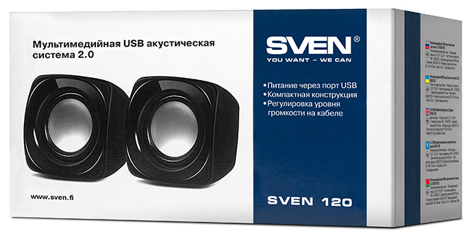 Колонки SVEN Stereo 120 (черный)