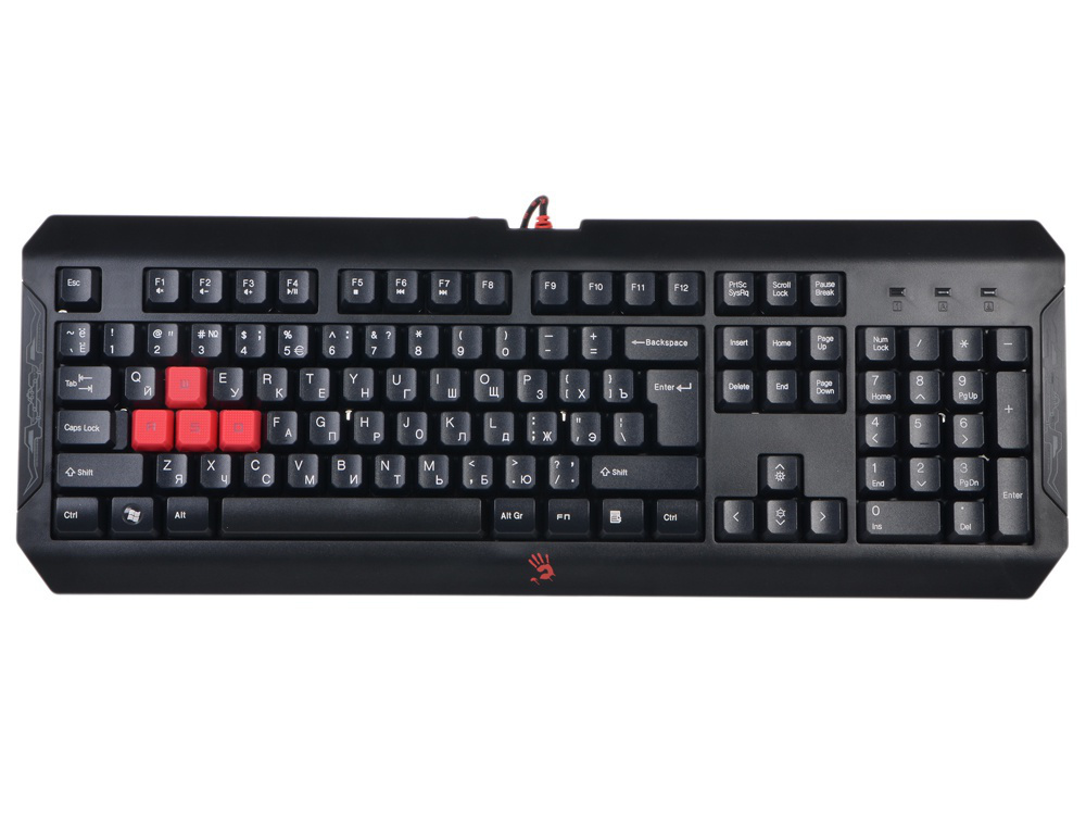 Клавиатура A4tech Bloody Q100 USB, цвет черный