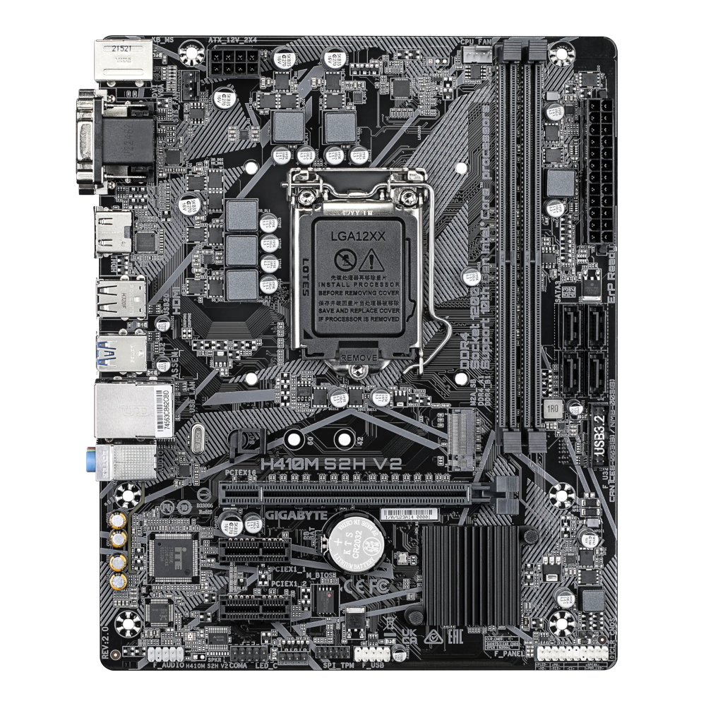 Материнская плата Gigabyte LGA1200 Intel Q470 H410M S2H V2 2.1