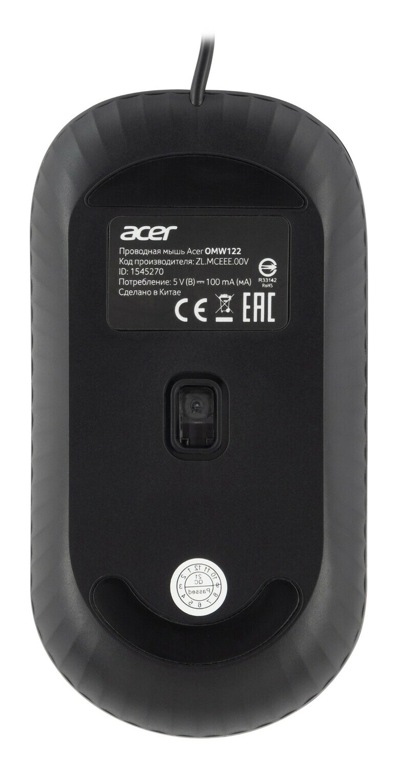 Мышь ACER OMW122 ZL.MCEEE.00V, цвет черный