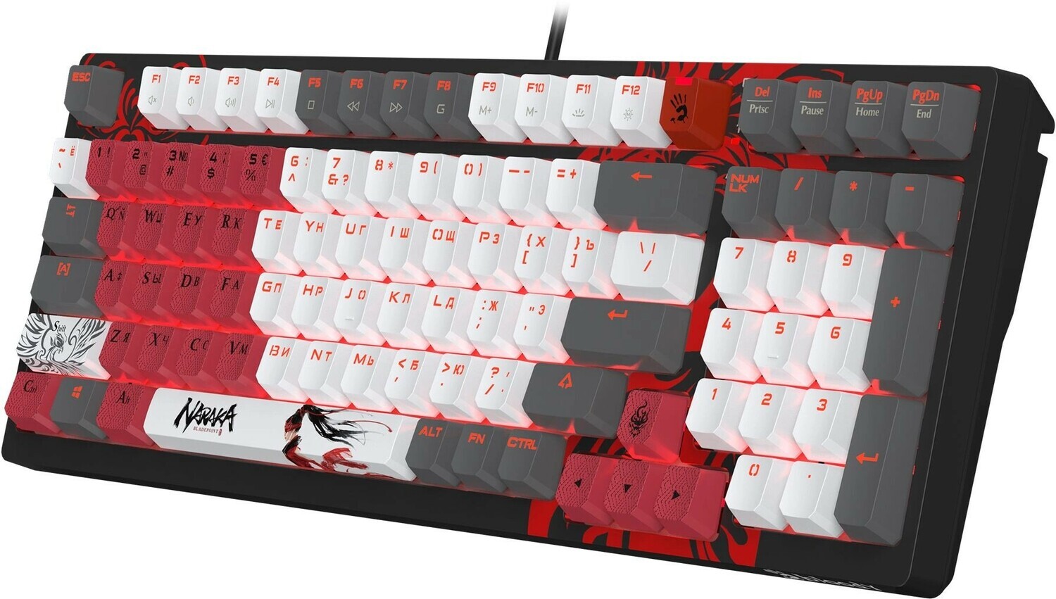 Клавиатура A4tech Bloody S98 NARAKA BLMS RED PLUS, цвет черный