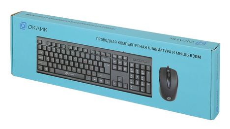 Клавиатура+мышь Oklick KB+M 630M 1091260, цвет черный
