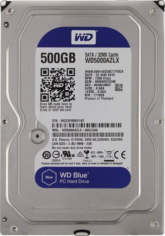 Жесткий диск  Western Digital Blue 3.5 AZLX 500GB 7.2K SATA3