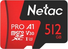 Карта памяти Netac MicroSDXC P500 Extreme PRO 512GB