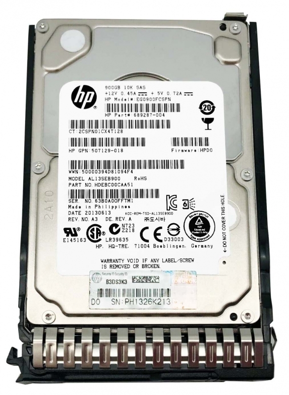 Жесткий диск  HP Inc. Server HDD 2.5 SFF SAS 900GB 10K SAS 6Gb/s