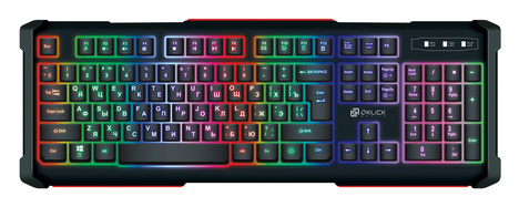 Клавиатура Oklick KeyBoard 717G BLACK DEATH 476395, цвет черный