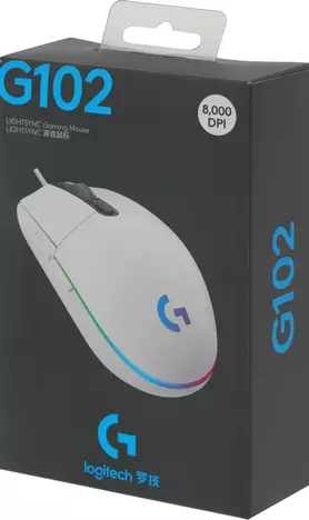 Мышь Logitech G102 Lightsync 910-005809, цвет белый