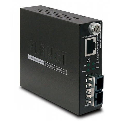 GST-802 медиа конвертер/ 10/100/1000Base-T to 1000Base-SX Smart Gigabit Converter