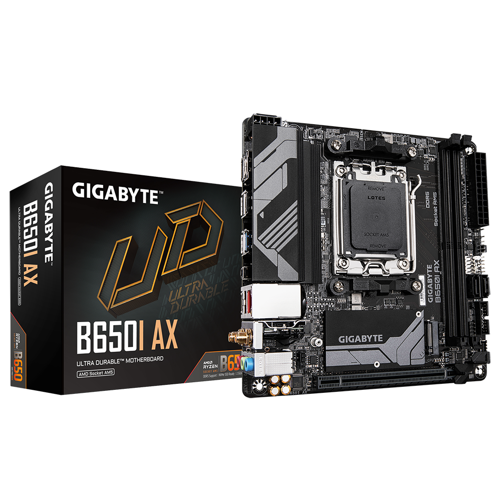 Материнская плата Gigabyte AM5 AMD B650 B650I AX