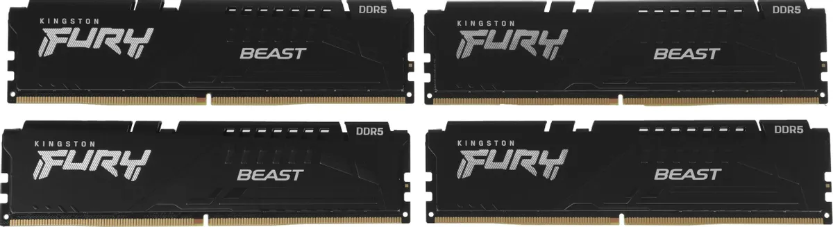 Оперативная память Kingston FURY Beast Black XMP 4х32GB DDR5 5200MHz, KF552C40BBK4-128, RTL