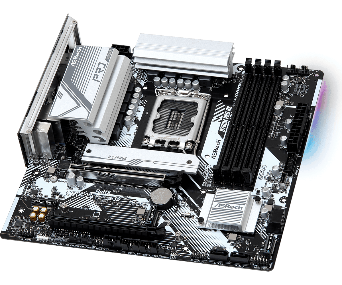 Материнская плата ASRock LGA 1700 Intel B760 B760M PRO RS