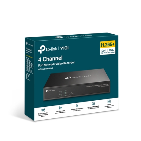 Видеорегистратор TP-LINK VIGI NVR1004H-4P