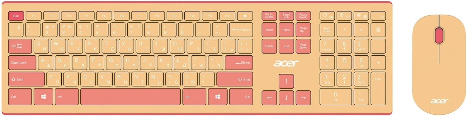 Клавиатура+мышь ACER Клавиатура + мышь OCC205 ZL.ACCEE.00F, цвет бежевый