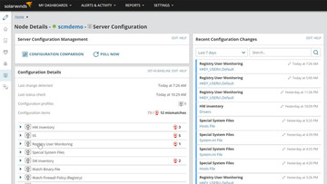 SolarWinds Server Configuration Monitor (обновление лицензии SCM10), до 250 управляемых серверов