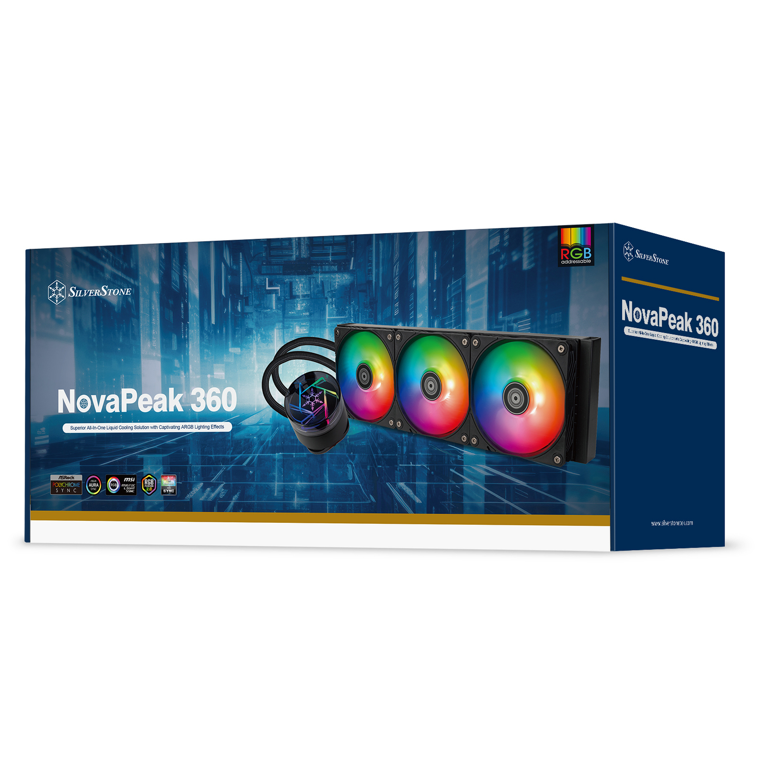 Кулер Процессорный Silverstone водяной NovaPeak 360 ARGB