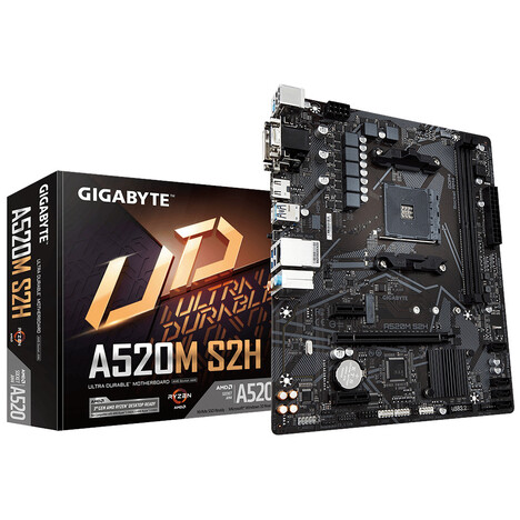 Материнская плата Gigabyte AM4 AMD A520 A520M S2H