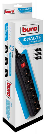 Сетевой фильтр Buro Сетевой фильтр 600SH-3-B