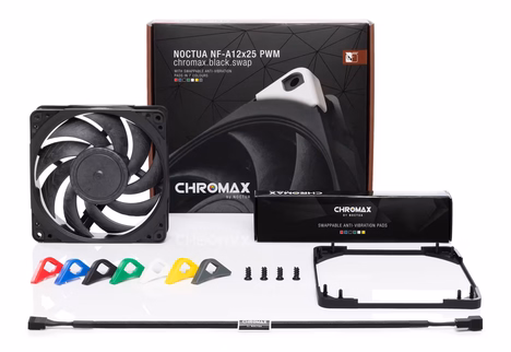 Вентилятор Noctua для корпуса NF-A12x25 PWM chromax.black.swap
